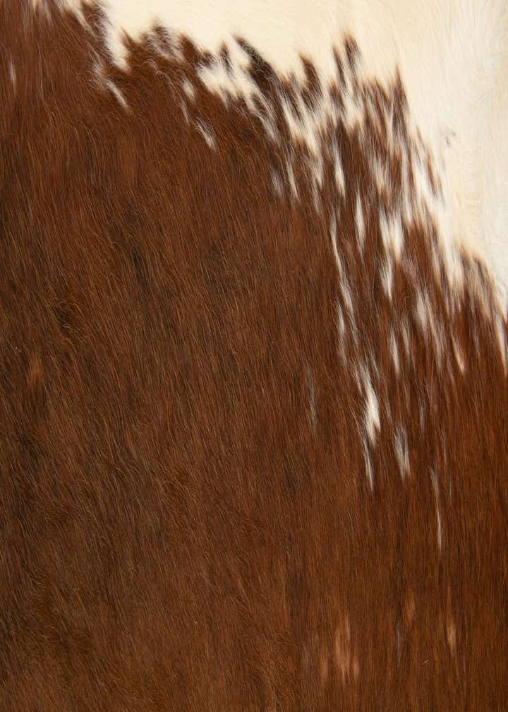6' 3 x 6' 8 Cowhide Leather Square Rug