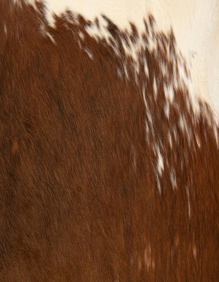 Detail image of 6' 3 x 6' 8 Cowhide Leather Square Rug