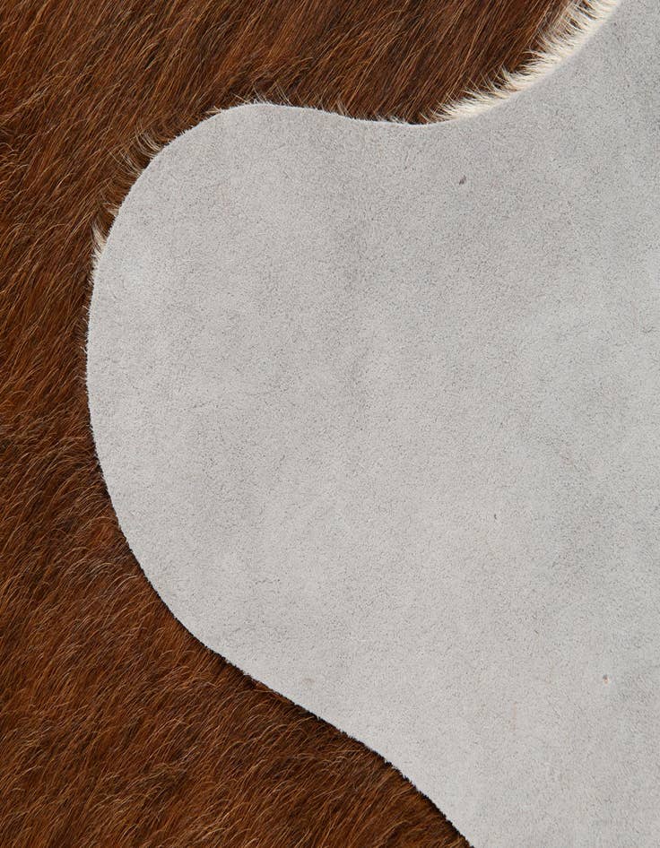 Detail image of 6' 3 x 6' 8 Cowhide Leather Square Rug