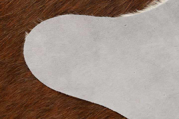 6' 3 x 6' 8 Cowhide Leather Square Rug
