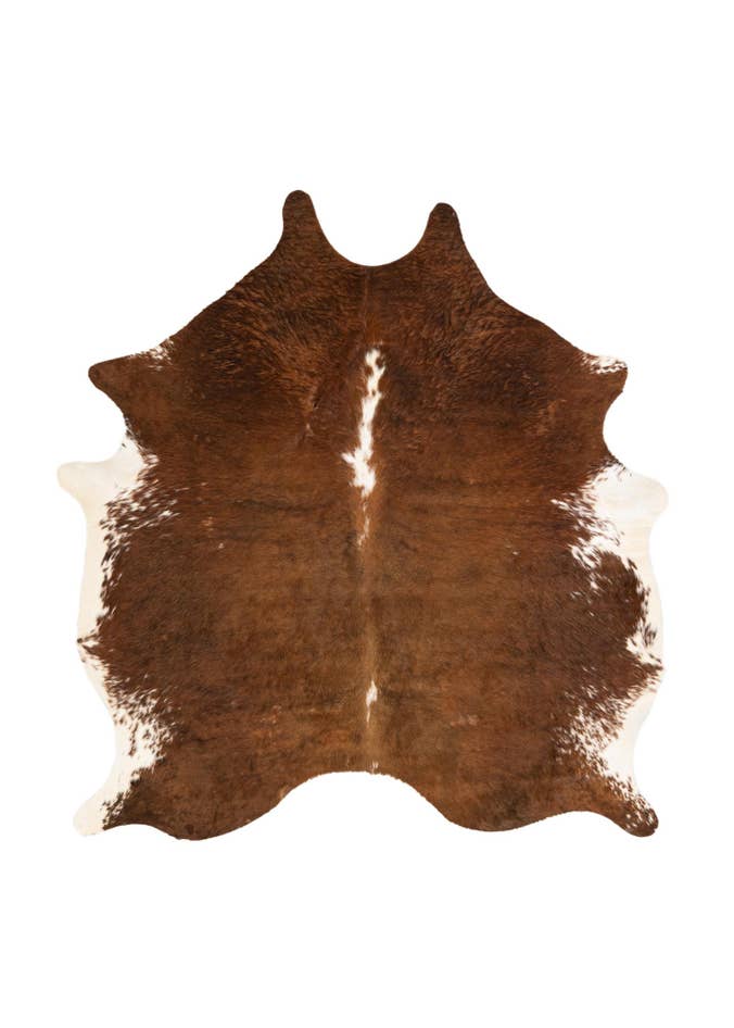 Detail image of 6' 3 x 6' 8 Cowhide Leather Square Rug