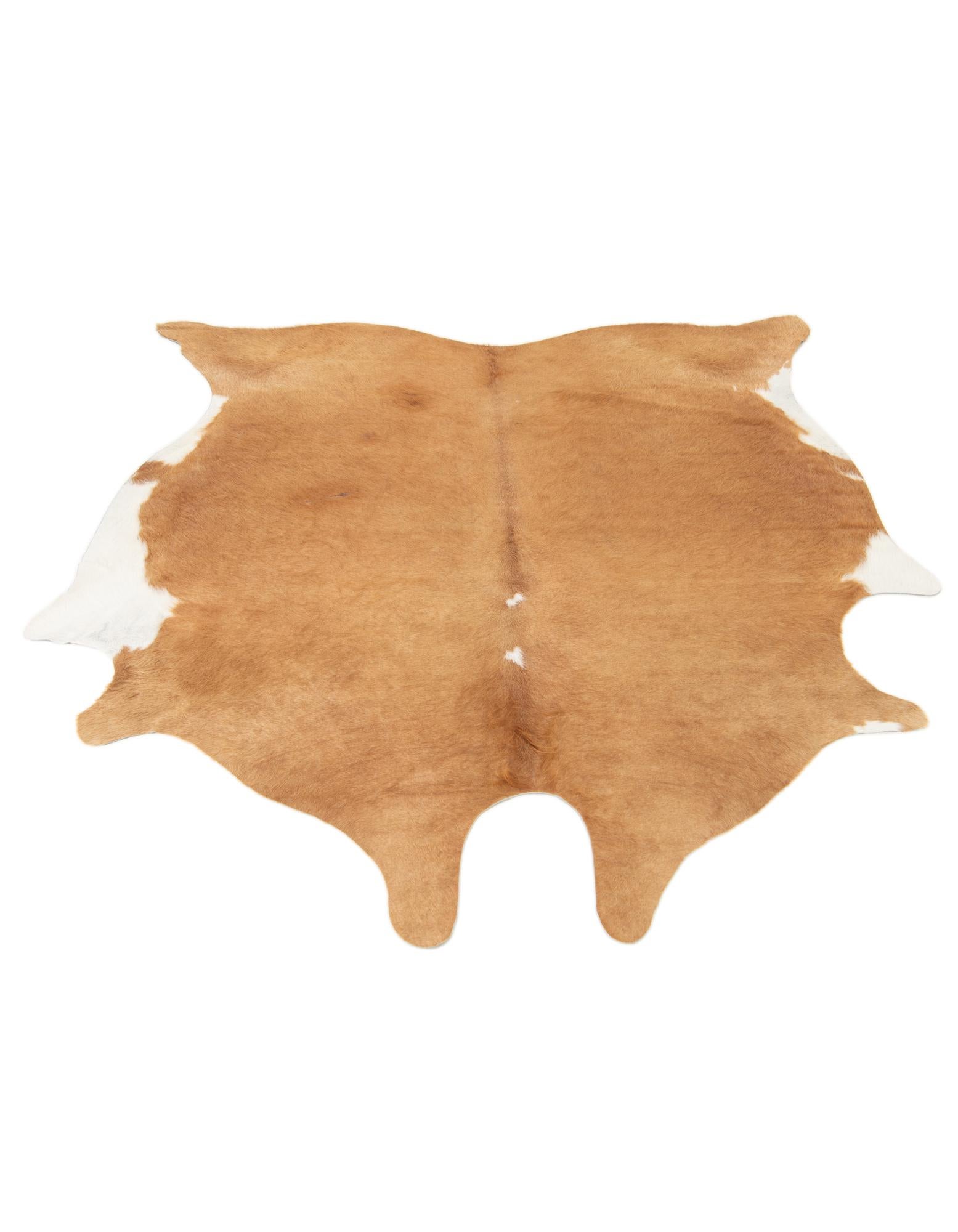 6' 5 x 6' 7 Cowhide Leather Square Rug