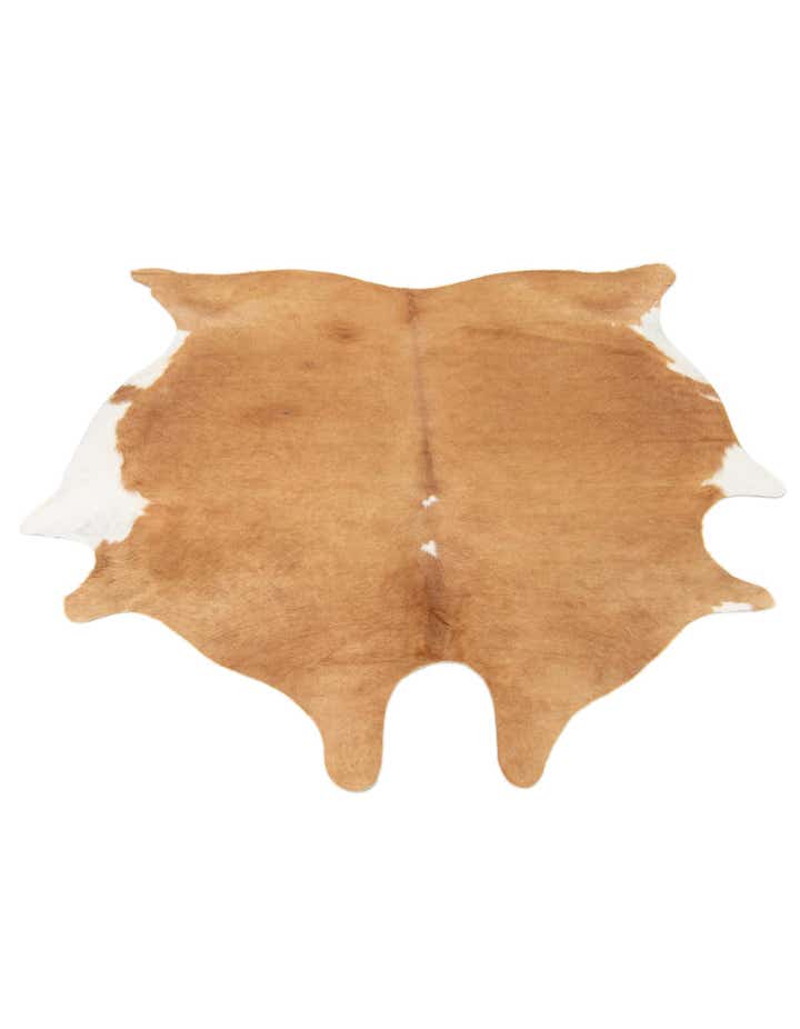 6' 5 x 6' 7 Cowhide Leather Square Rug