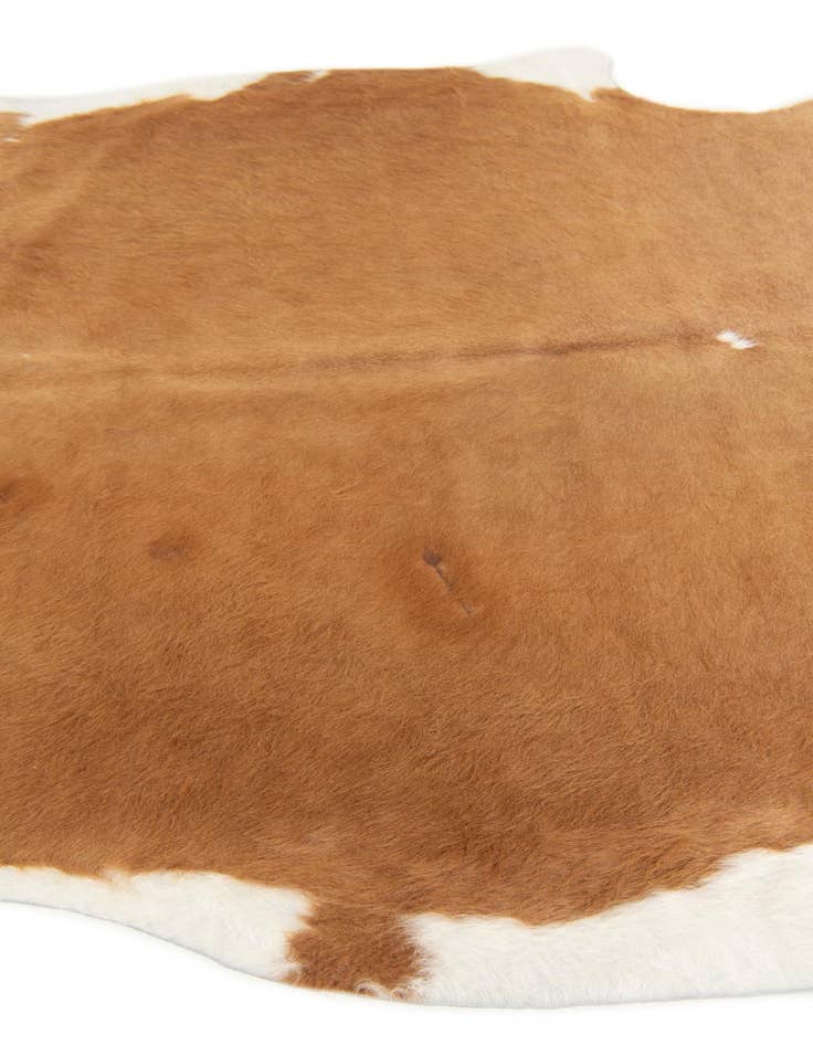 Detail image of 6' 5 x 6' 7 Cowhide Leather Square Rug