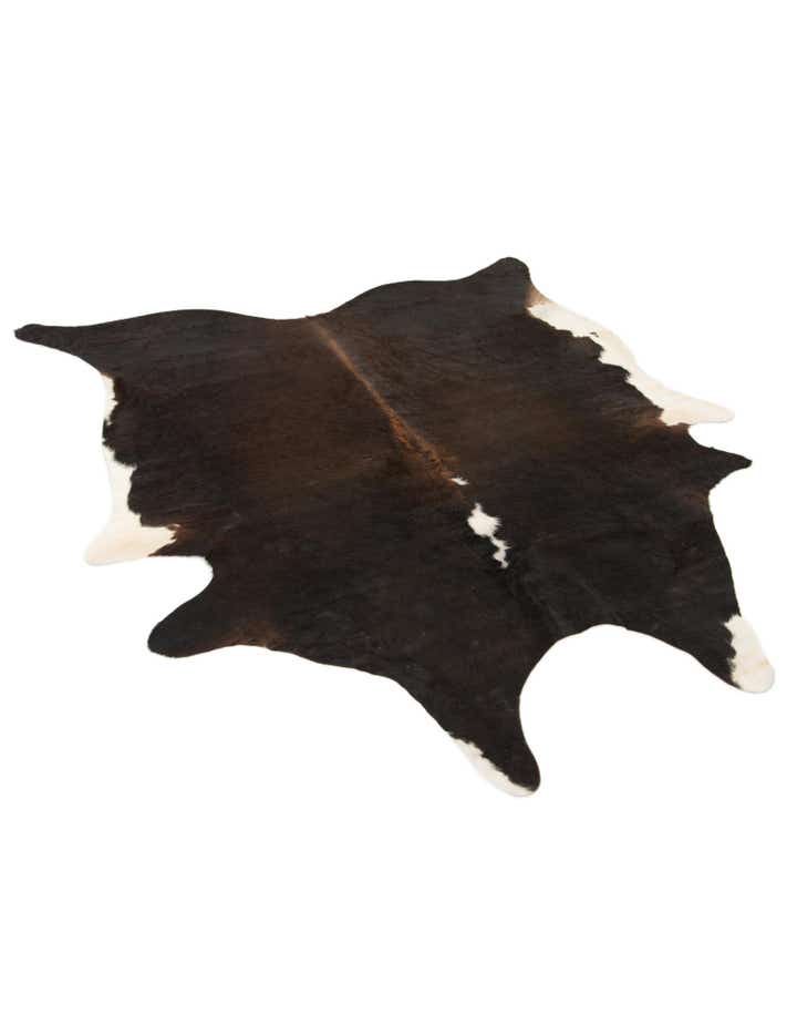 6' 1 x 6' 8 Cowhide Leather Square Rug