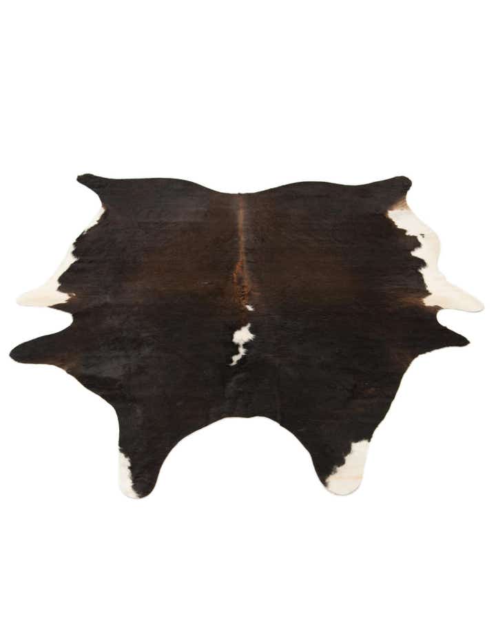 6' 1 x 6' 8 Cowhide Leather Square Rug