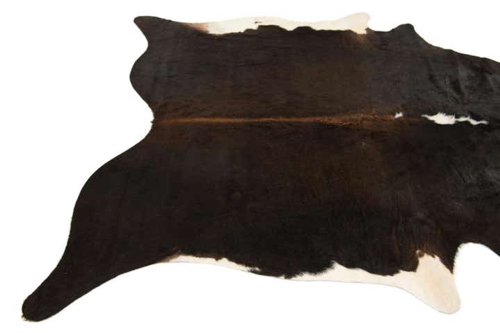 6' 1 x 6' 8 Cowhide Leather Square Rug