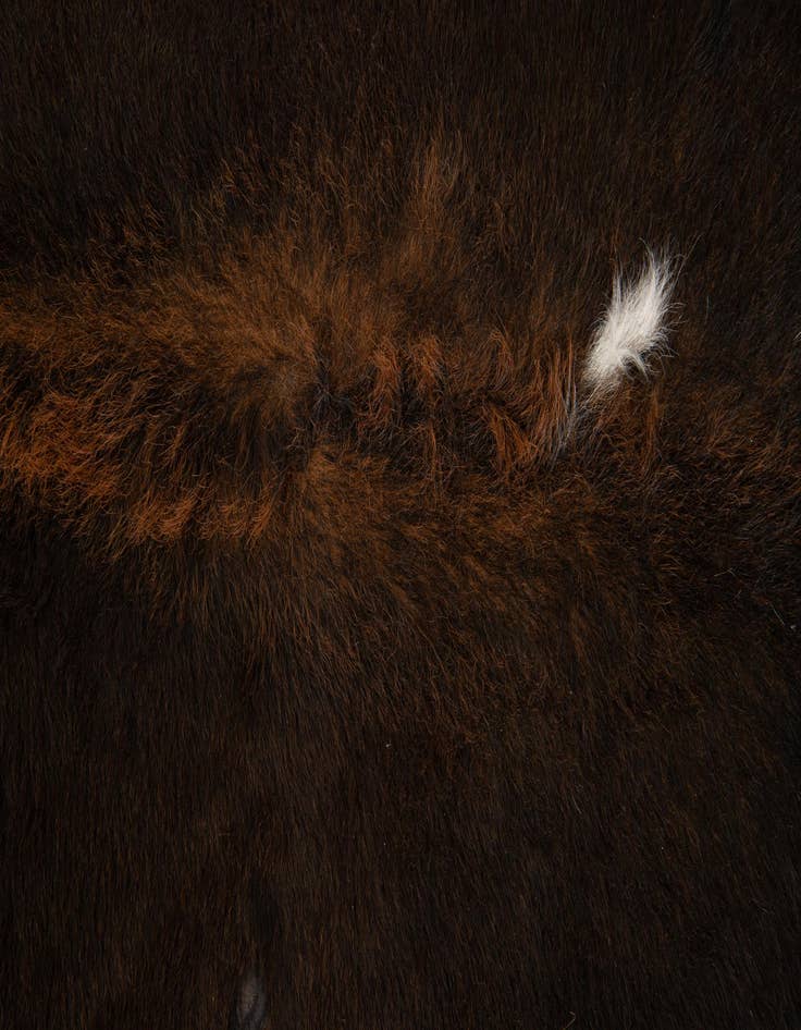 Detail image of 6' 1 x 6' 8 Cowhide Leather Square Rug