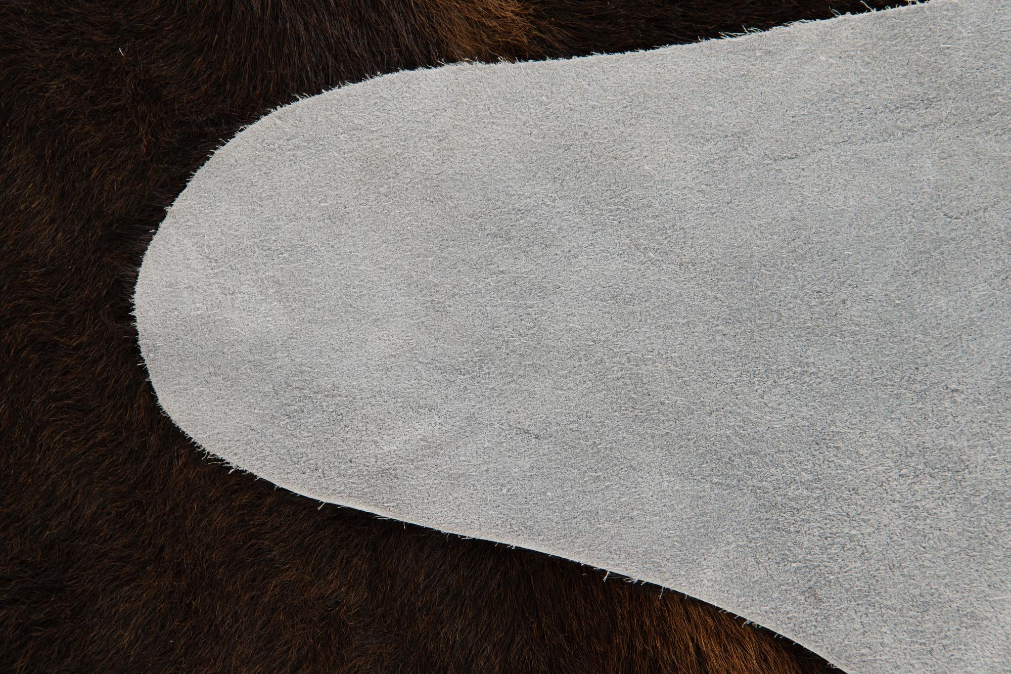 6' 1 x 6' 8 Cowhide Leather Square Rug