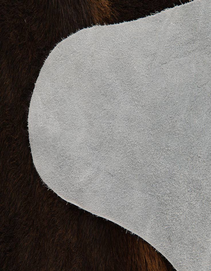 Detail image of 6' 1 x 6' 8 Cowhide Leather Square Rug
