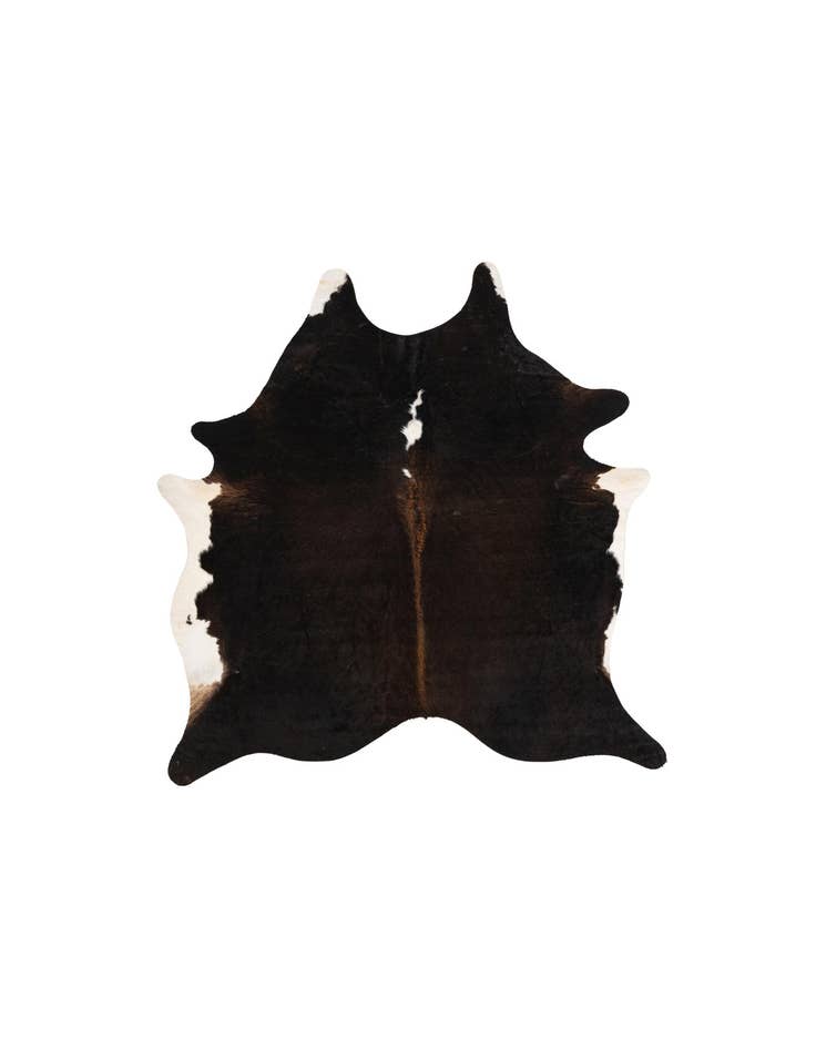 Detail image of 6' 1 x 6' 8 Cowhide Leather Square Rug