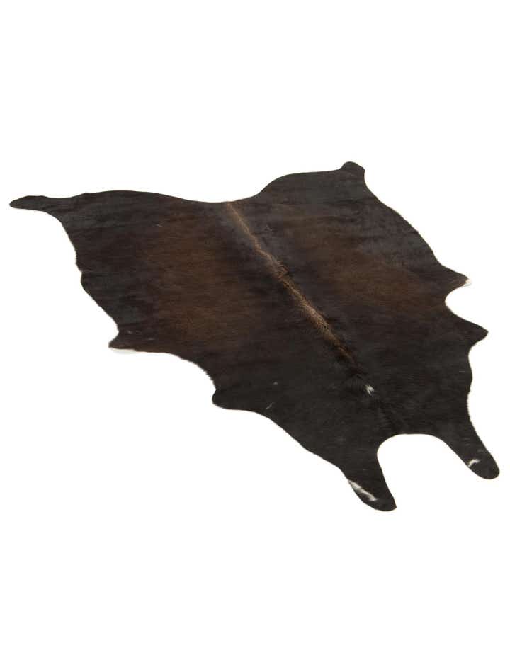 5' 3 x 5' 10 Cowhide Leather Square Rug