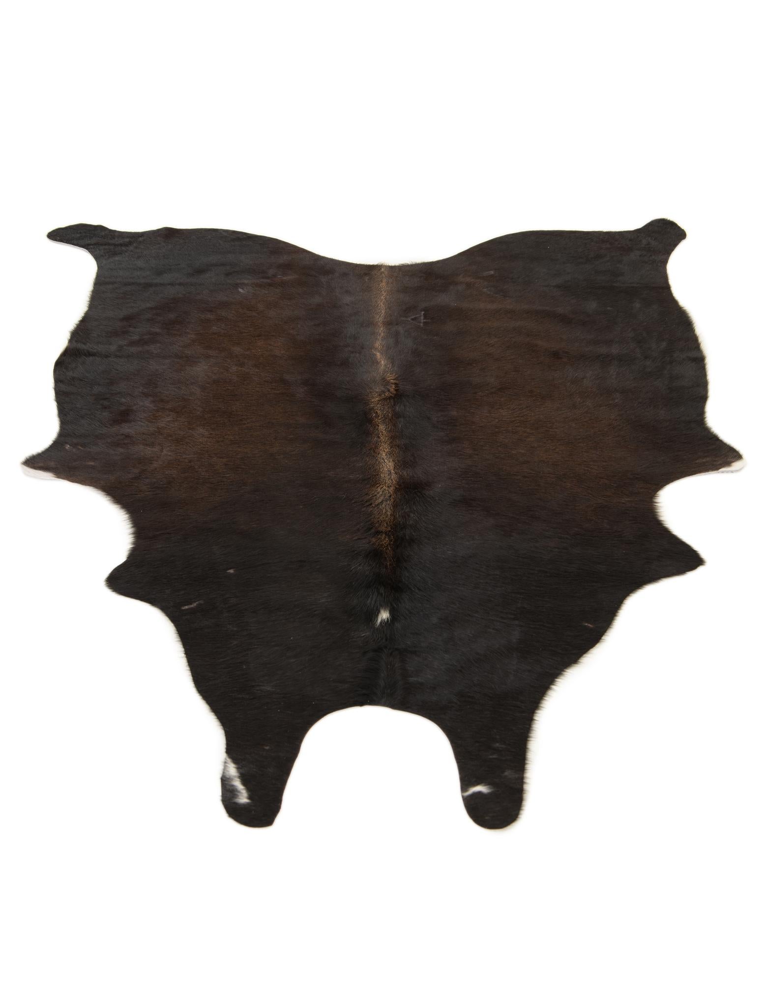 5' 3 x 5' 10 Cowhide Leather Square Rug