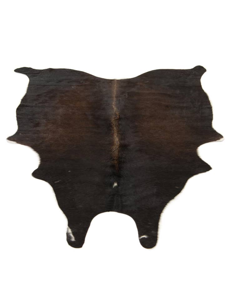 Detail image of 5' 3 x 5' 10 Cowhide Leather Square Rug