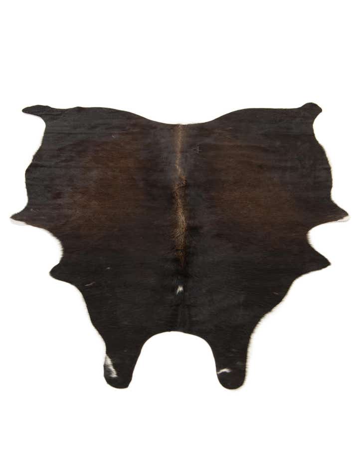 5' 3 x 5' 10 Cowhide Leather Square Rug