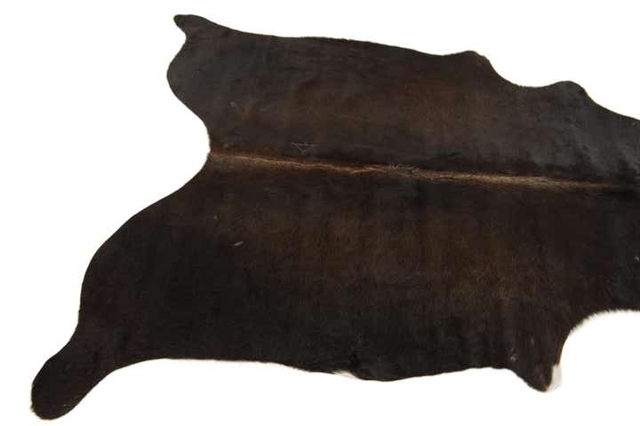 5' 3 x 5' 10 Cowhide Leather Square Rug