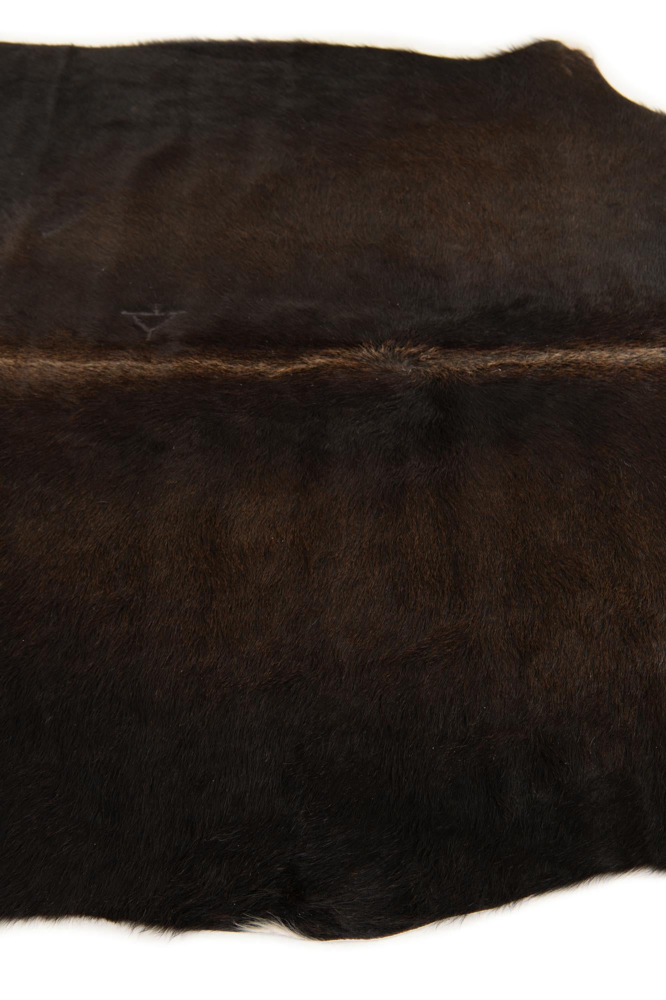 5' 3 x 5' 10 Cowhide Leather Square Rug