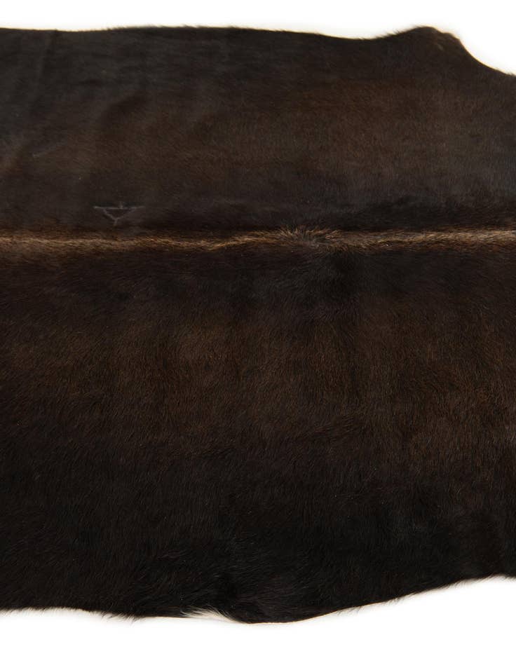Detail image of 5' 3 x 5' 10 Cowhide Leather Square Rug