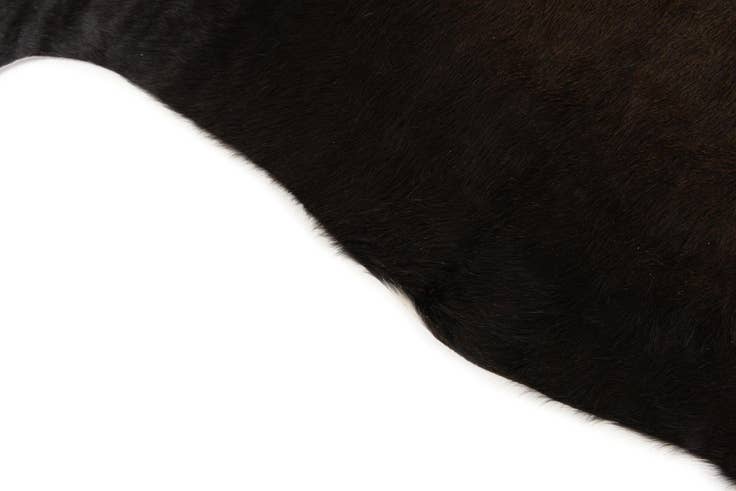 Detail image of 5' 3 x 5' 10 Cowhide Leather Square Rug