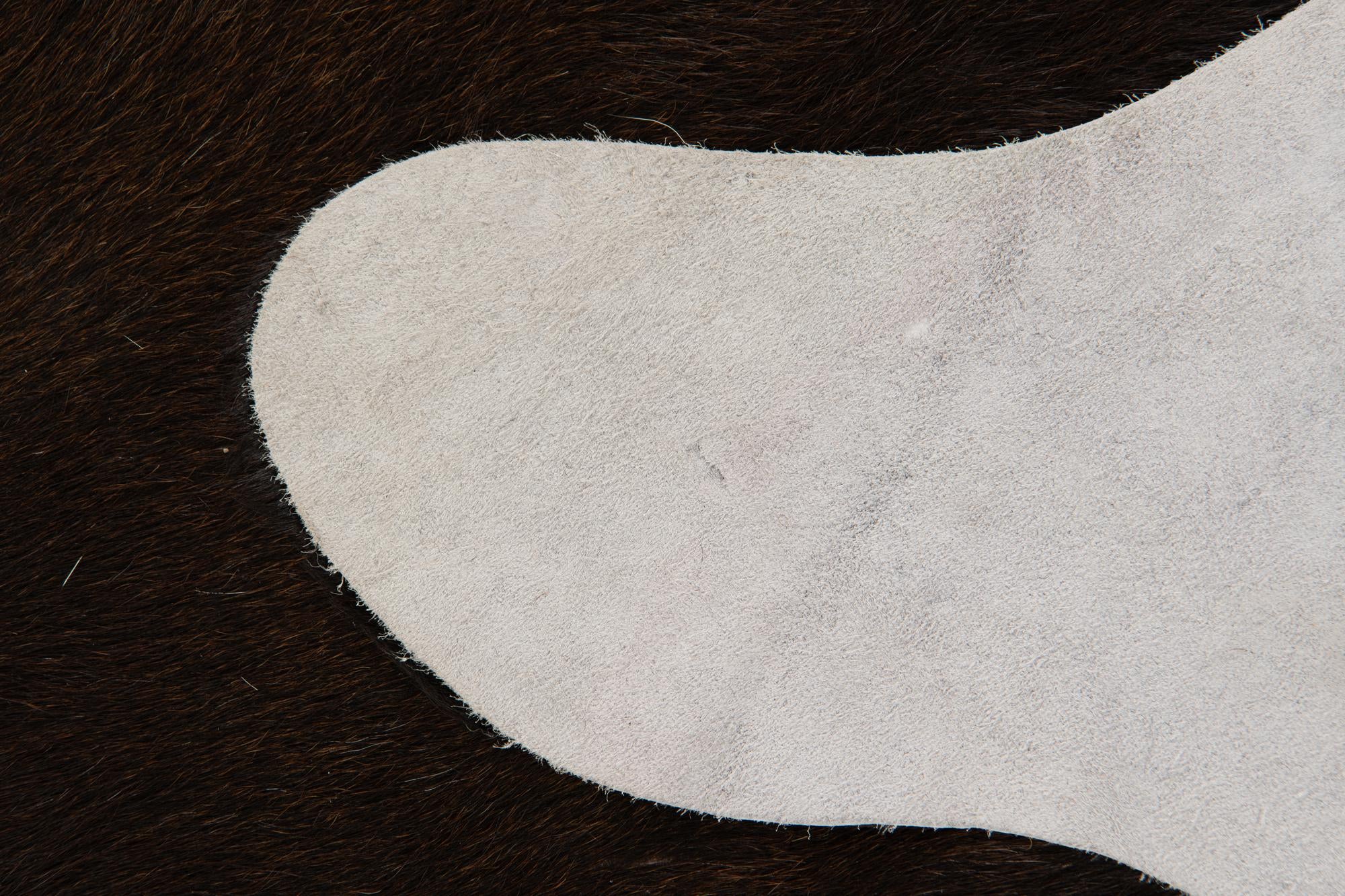 5' 3 x 5' 10 Cowhide Leather Square Rug