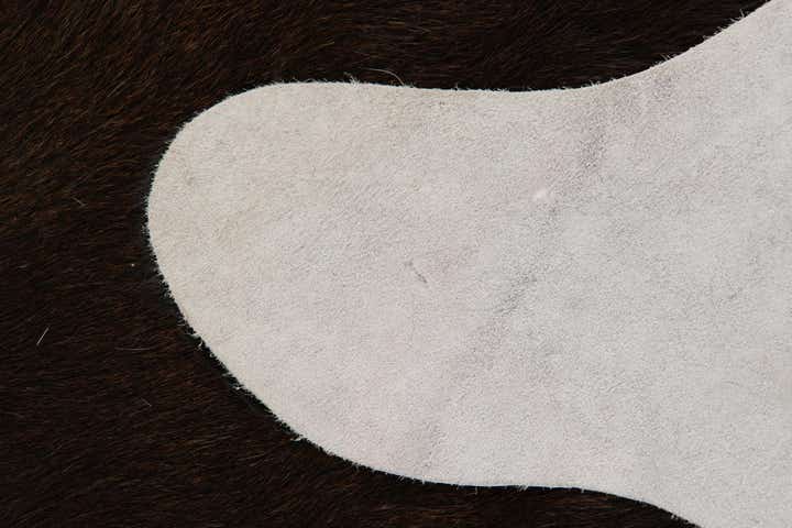 5' 3 x 5' 10 Cowhide Leather Square Rug