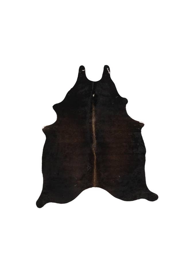 Detail image of 5' 3 x 5' 10 Cowhide Leather Square Rug