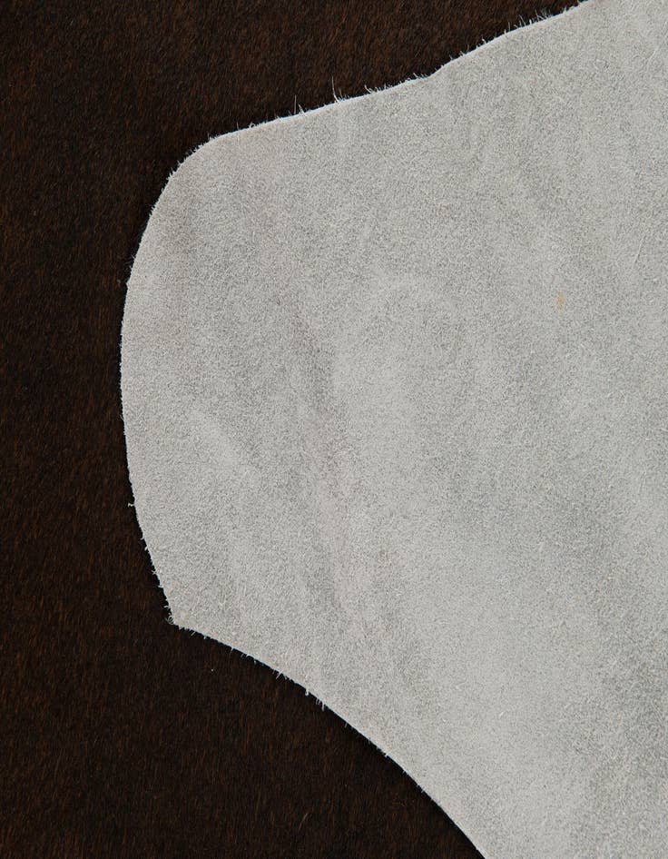 Detail image of 5' 5 x 5' 9 Cowhide Leather Square Rug