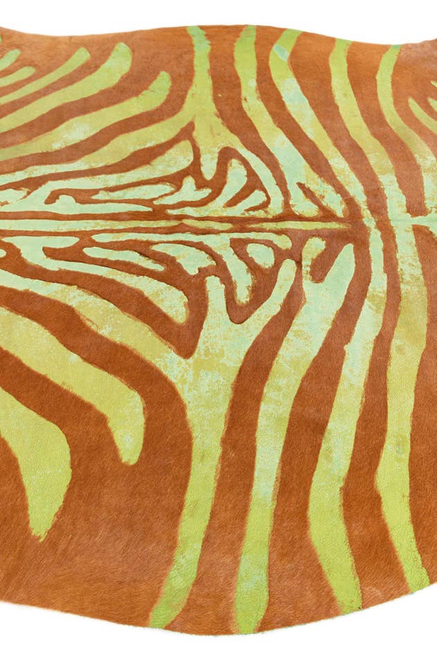 Detail image of 6' 8 x 7' 6 Cowhide Leather Square Rug
