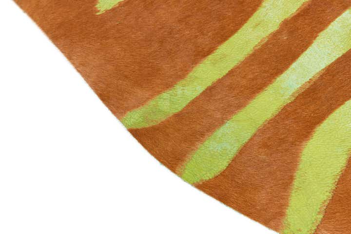 6' 8 x 7' 6 Cowhide Leather Square Rug
