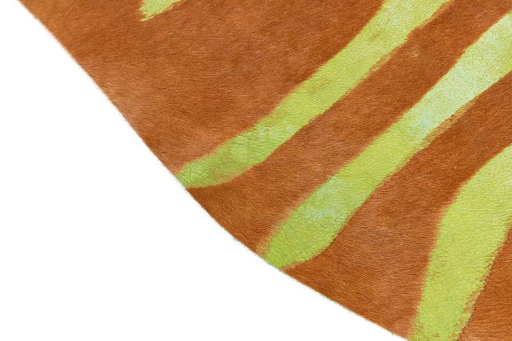 Detail image of 6' 8 x 7' 6 Cowhide Leather Square Rug
