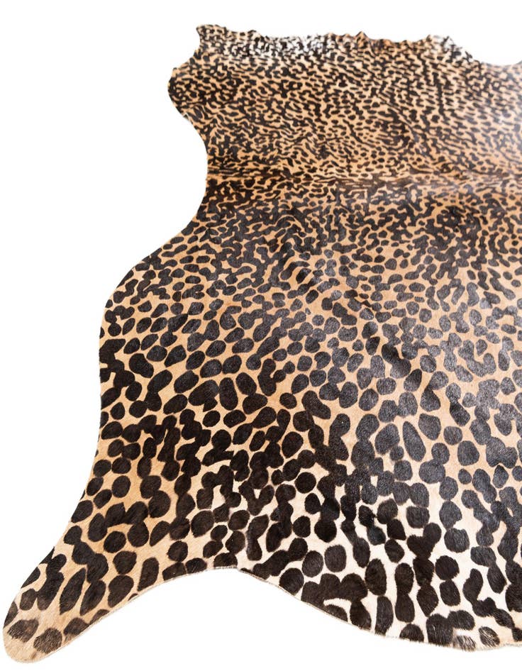 Detail image of 6' 2 x 6' 8 Cowhide Leather Square Rug