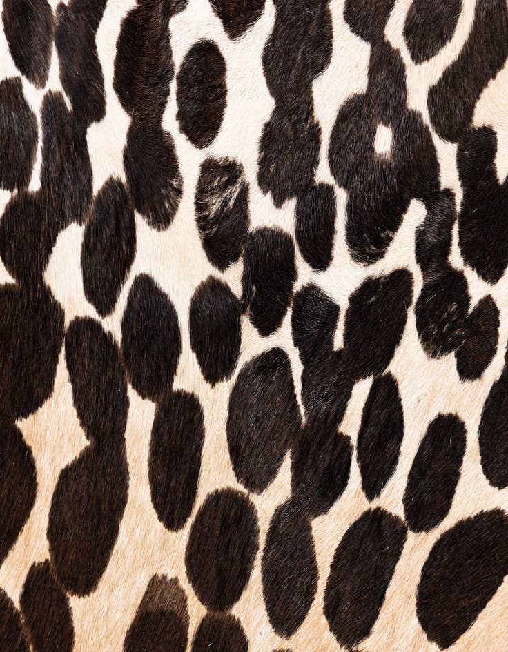 Detail image of 6' 2 x 6' 8 Cowhide Leather Square Rug
