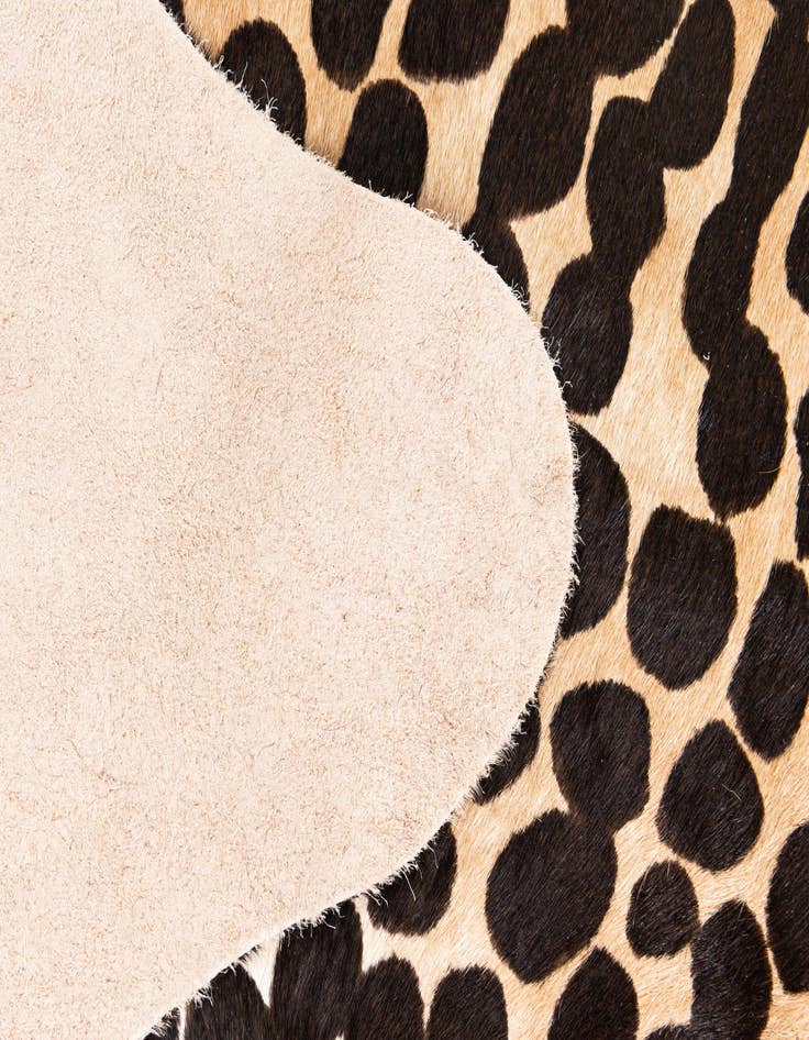 Detail image of 6' 2 x 6' 8 Cowhide Leather Square Rug