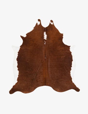 6' 7 x 6' 8 Cowhide Leather Square Rug