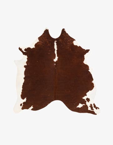 7' 1 x 7' 4 Cowhide Leather Square Rug