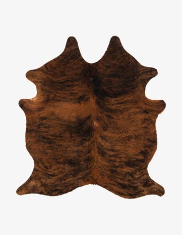5' x 5' 6 Cowhide Leather Square Rug