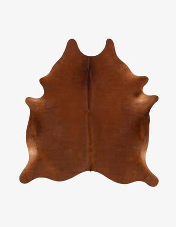 6' 7 x 6' 10 Cowhide Leather Square Rug