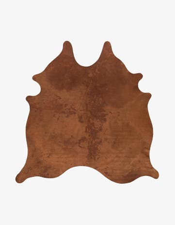 6' 8 x 6' 8 Cowhide Leather Square Rug