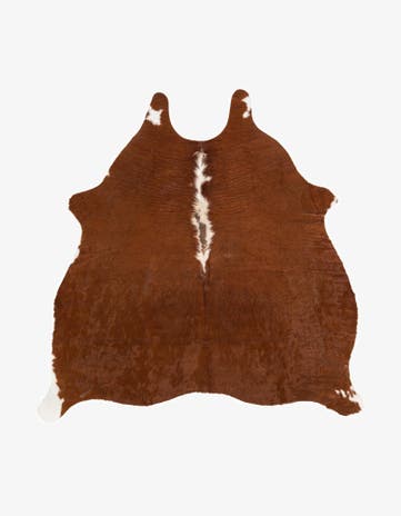 5' 2 x 5' 4 Cowhide Leather Square Rug