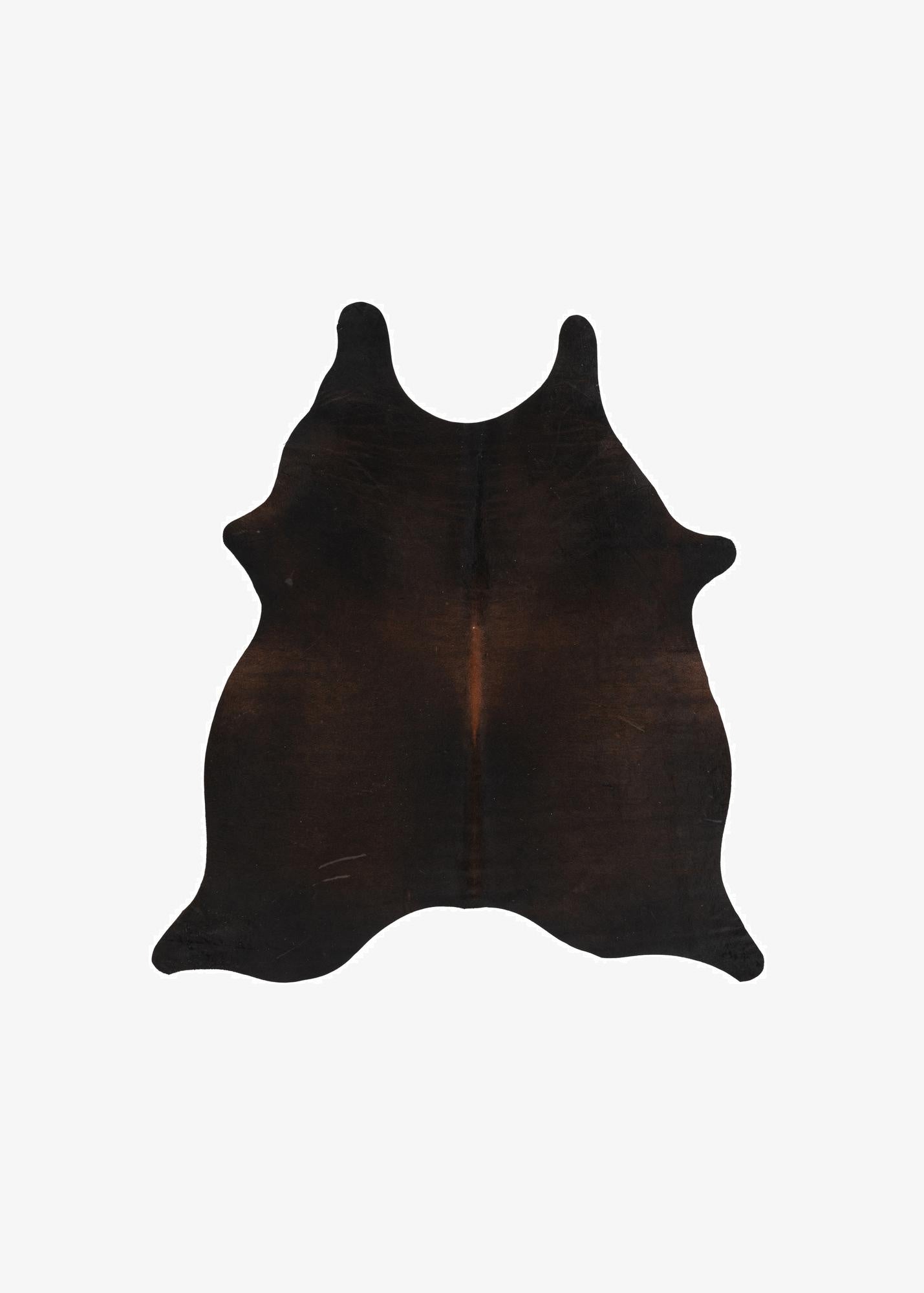 5' 5 x 5' 9 Cowhide Leather Square Rug