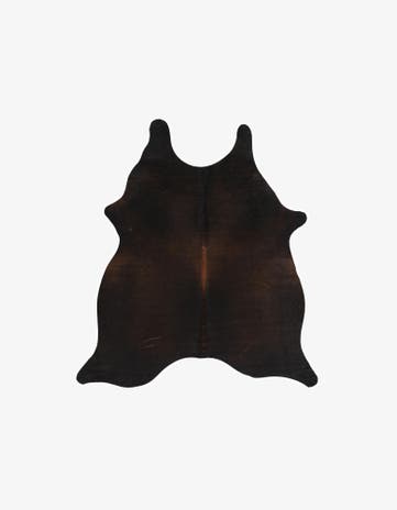 5' 5 x 5' 9 Cowhide Leather Square Rug