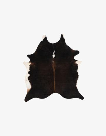 6' 1 x 6' 8 Cowhide Leather Square Rug