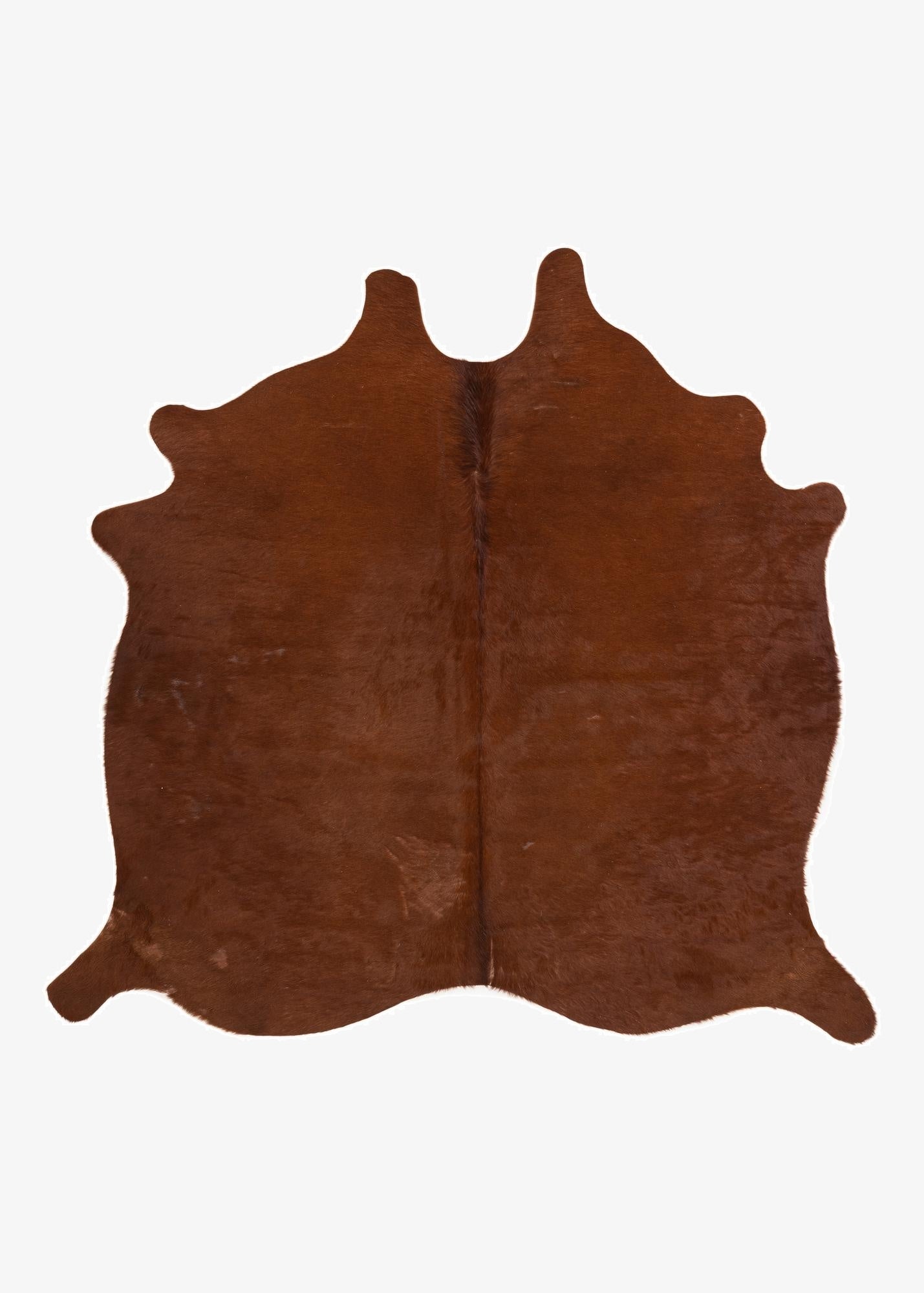 5' 1 x 5' 4 Cowhide Leather Square Rug