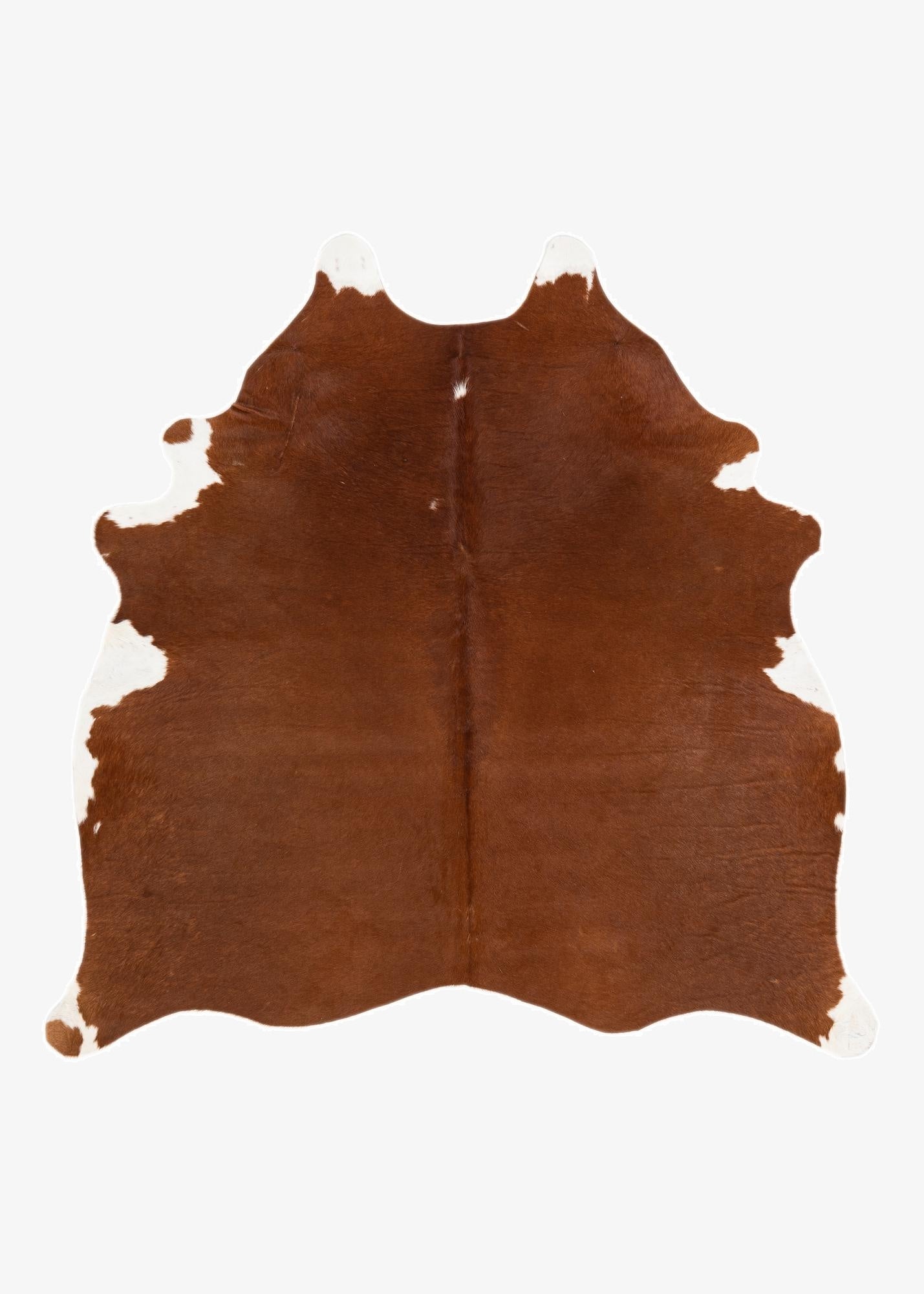 4' 9 x 5' Cowhide Leather Square Rug