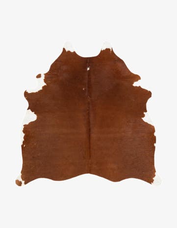4' 9 x 5' Cowhide Leather Square Rug