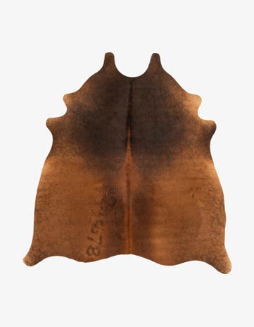 5' 2 x 5' 3 Cowhide Leather Square Rug