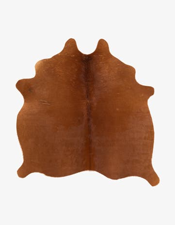 4' 11 x 4' 11 Cowhide Leather Square Rug