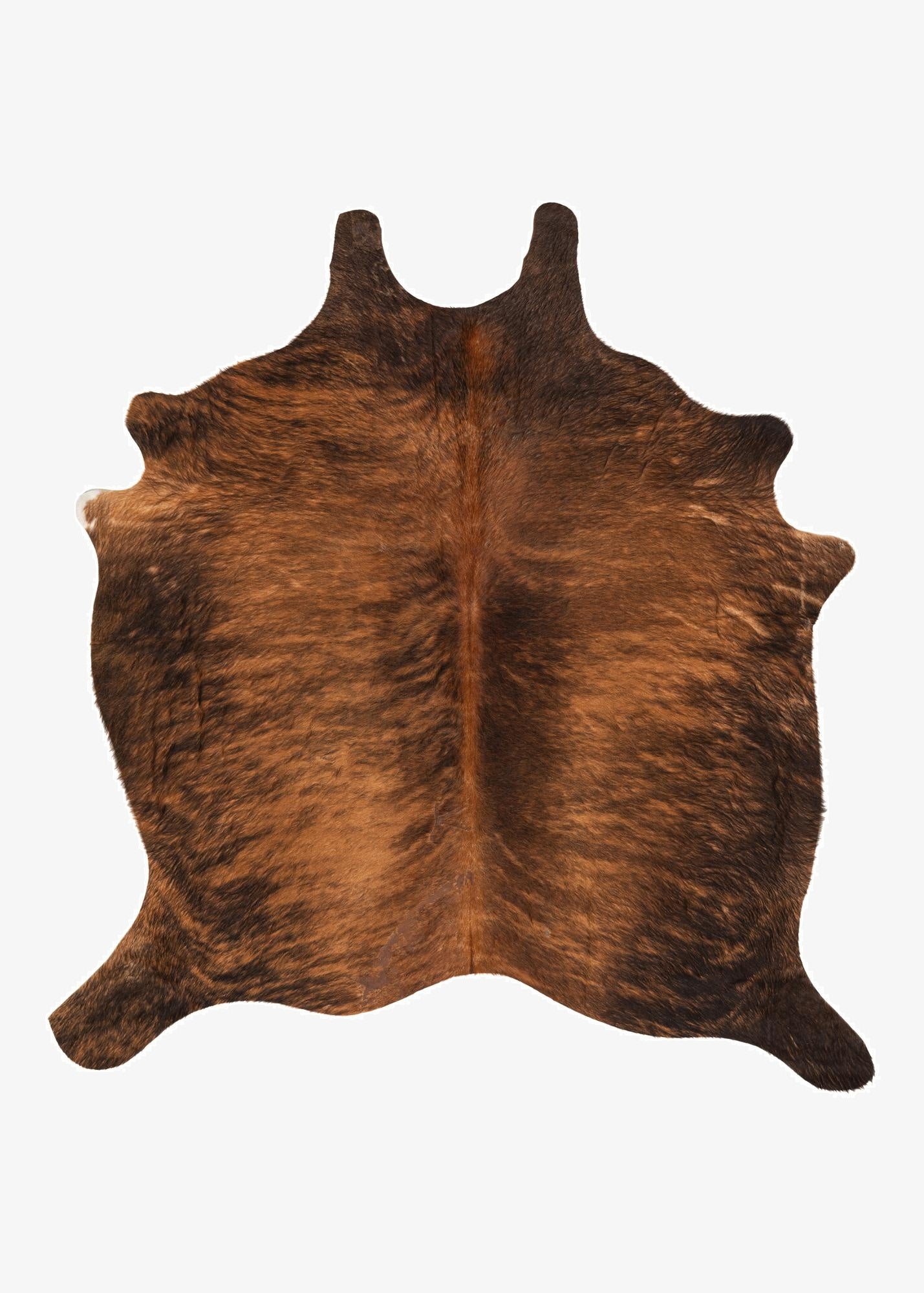 4' 4 x 4' 10 Cowhide Leather Square Rug