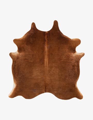 6' 3 x 6' 8 Cowhide Leather Square Rug
