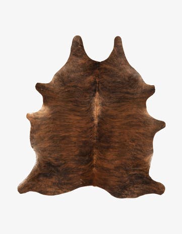 5' 8 x 6' 2 Cowhide Leather Square Rug